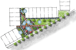 drawing of the back porch layout