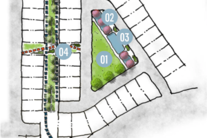 drawing of the dining room layout