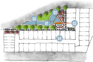 drawing of living room layout