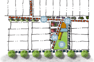 drawing of the foyer layout