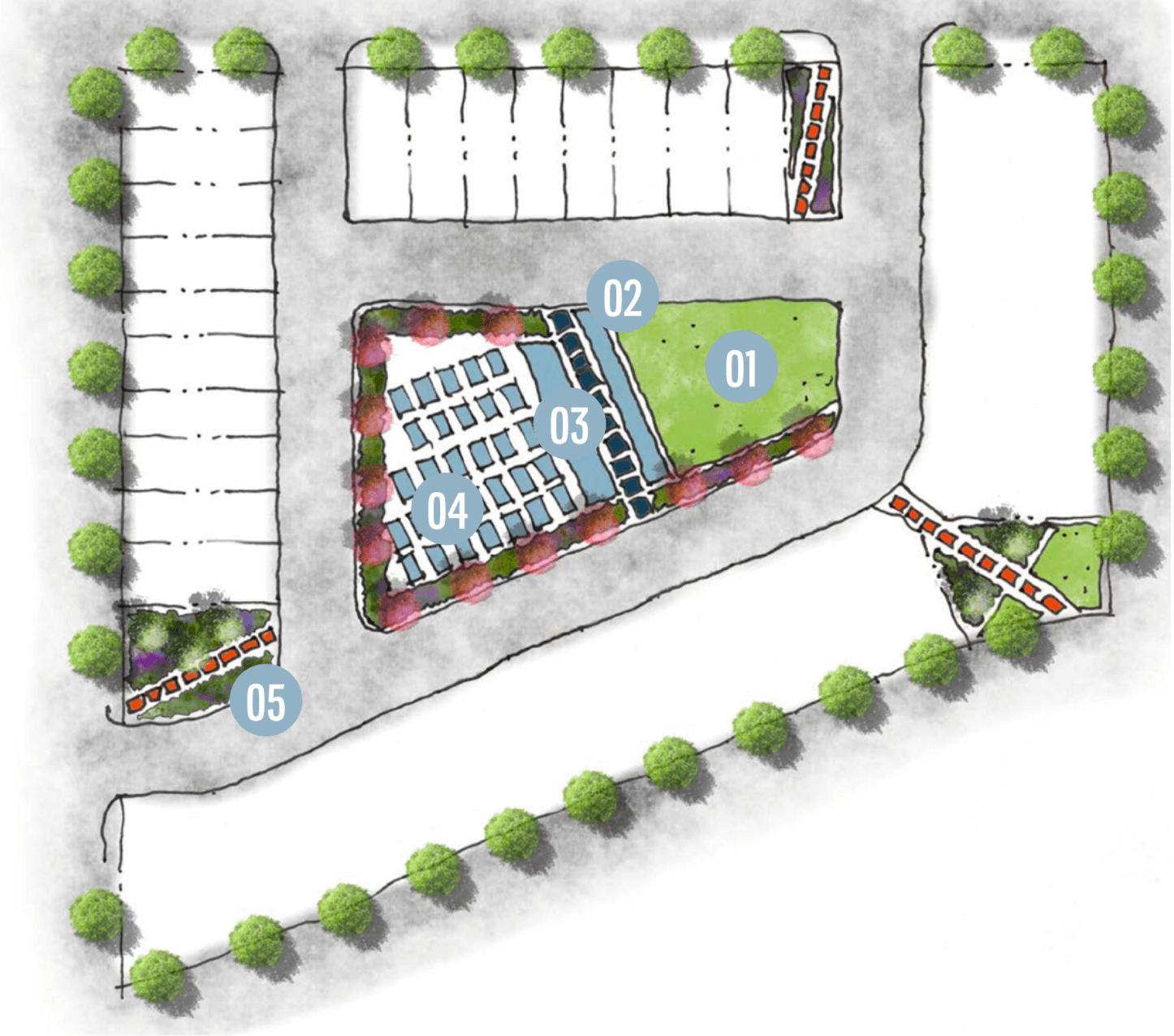 drawing of the pantry layout